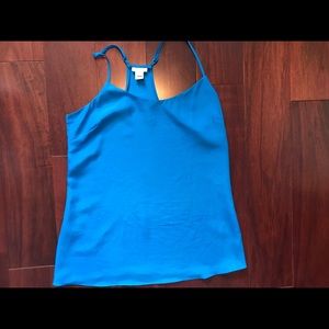 LIKE NEW Jewel Blue J. Crew Silk-Like Racerback